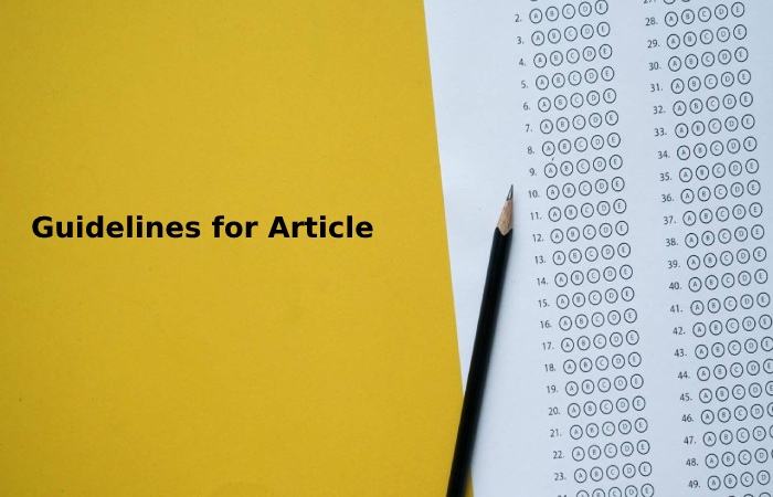 Guidelines for Article